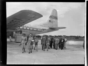 Pan American World Airways, people at Whenuapai Airbase, Auckland