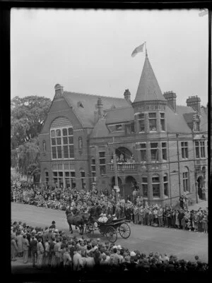 Christchurch Centennial celebrations, horse and buggy in the parade