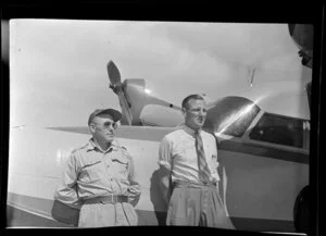 Amphibian airways pilots, Messrs F Adams (left) and F D Monk