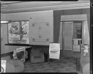 Pan American World Airways display, foyer area of His Majesty's Theatre