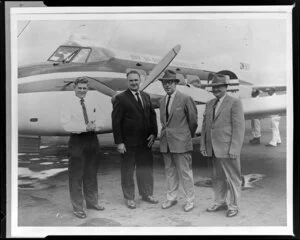 Bay of Plenty Airlines Ltd, Robert King - third man from left, unknown location