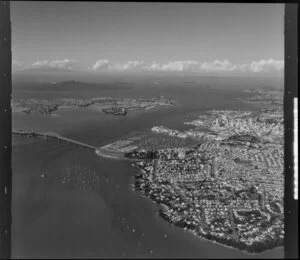 Auckland Harbour Bridge and inner harbour