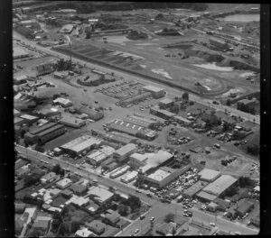 Unidentified factories in the Marua Road industrial area, Mt Wellington, Auckland, including quarry and some residential houses