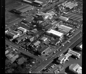 Unidentified factories in Penrose/ Otahuhu industrial area, Manukau City, Auckland