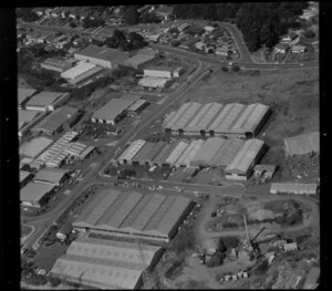 Unidentified factories in industrial area, Auckland, including quarry [Mt Wellington?]