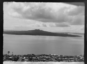 Belmont, Auckland, including Rangitoto Island in the background