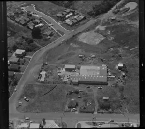 Unidentified factories in industrial area, Auckland, including land cleared for development