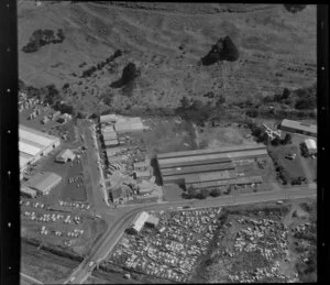 Factories and car wrecker's yard, Panmure industrial area, Auckland,