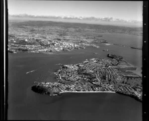 Devonport, North Shore City, looking toward Auckland and including Waitemata Harbour
