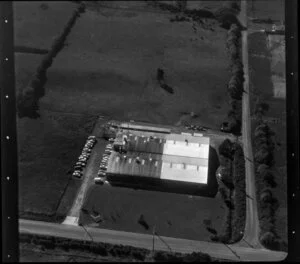 Unidentified factory in Manurewa-Papakura area, Auckland, including farmland