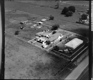 Site of D M Dick wedding, showing marquee in paddock