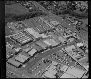Glen Innes Shopping Centre, Auckland, and unidentified factories