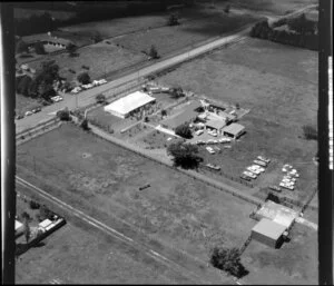 Site of D M Dick wedding, showing marquee in paddock