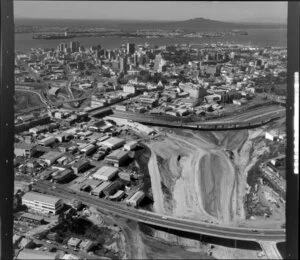 Construction of the South Motorway, Newton, Auckland
