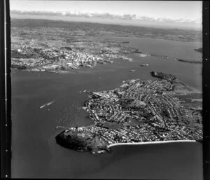 Devonport, North Shore City, looking toward Auckland and including Waitemata Harbour