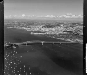 Auckland Harbour Bridge and inner harbour