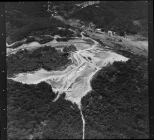 Laingholm, Waitakere City, featuring quarry [sandstone? A B Bricks Limited?]