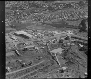 Mt Wellington quarry, and surrounding factories, Auckland