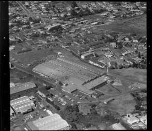 Unidentified factories in industrial area, Auckland, including some residential houses