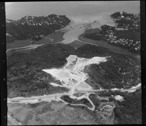 Laingholm, Waitakere City, featuring quarry [sandstone? A B Bricks Limited?], and including Laingholm Bay and South Titirangi