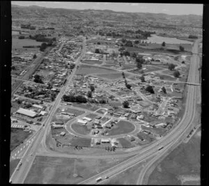 Housing development, Takanini, Papakura District, Auckland Region, including Auckland-Hamilton Motorway, Great South Road and Pahurehure Inlet