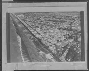 Copy of a photograph of Marine Parade, Napier and coastline