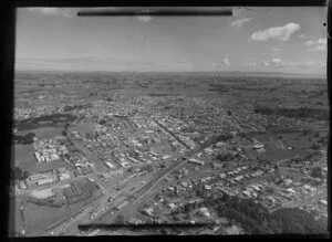 Pukekohe, Auckland, including factories and residential area