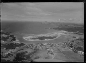 Ngunguru, showing the sandspit, Whangarei County