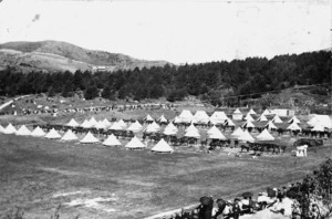 Military camp at Newtown Park, Wellington