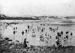 View of the beach at St Clair, Dunedin