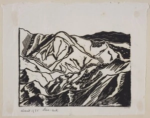 Cook, Hinehauone Coralie, 1904-1993 :[Rimutaka landscape] about 1975