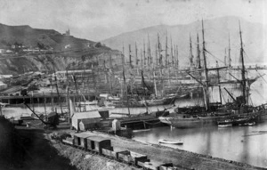 Ships berthed at Lyttelton harbour