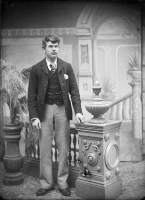 A studio portrait of unidentified man