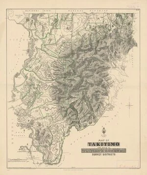 Map of Takitimo and parts of Titiroa & Monowai survey districts [electronic resource] / drawn by W. Deverell, Decr., 1894.