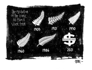 "The evolution of the iconic All Black silver fern" - Silverlake investment deal