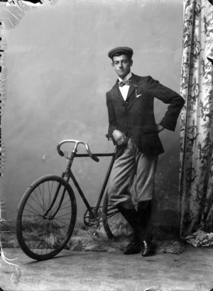 Mr Soloman with a bicycle