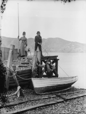 Group at a wharf in Seatoun