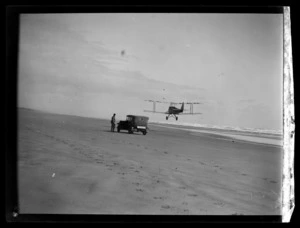 Plane and car, Ninety Mile Beach