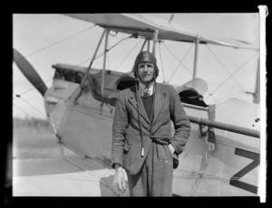 Unidentified person in front of NZ registered aircraft