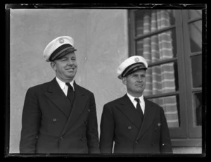 Captain R H McGlohn and Captain Kenneth Beer, Honolulu Clipper, Pan American Airways