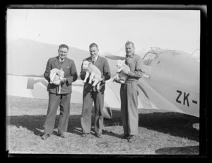 Squadron Leader Gibson, A Pritchard, and J C Mercer