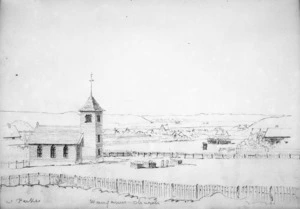 Parkes, Samuel, 1790-1863 :Wanganui Church [i.e. Christ Church]. [1840s].