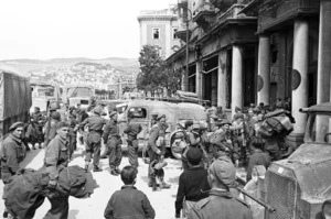 New Zealand troops arriving in Trieste, Itlay, World War 1939-1945