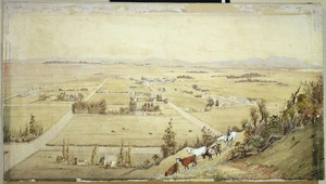 Aubrey, Christopher, fl 1868-1906 :[Panorama of Featherston]. 1890.