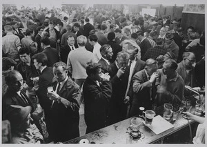 The Evening Post (Newspaper) :Photograph of people drinking at the Porirua Tavern