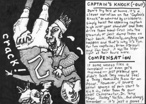 'Captain's knock (-out) Don't try this at home. It's a clever variation on "the captain's knock" so admired by cricketers...' 28 July, 2008