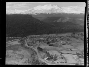 Ohakune, Manawatu-Wanganui, with Mount Ruapehu in the background