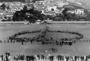 Basin Reserve, Wellington, during the Boys Week rally