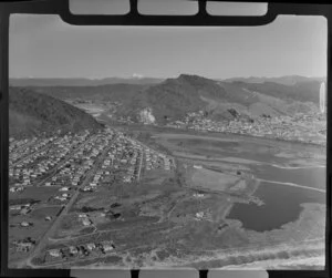 View of Cobden, Cobden brigde that connects to Greymouth, Grey River and Greymouth, Grey district, West Coast