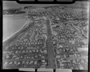 Coastal view of Oamaru, Central Otago District, Otago Region, including Thames Street